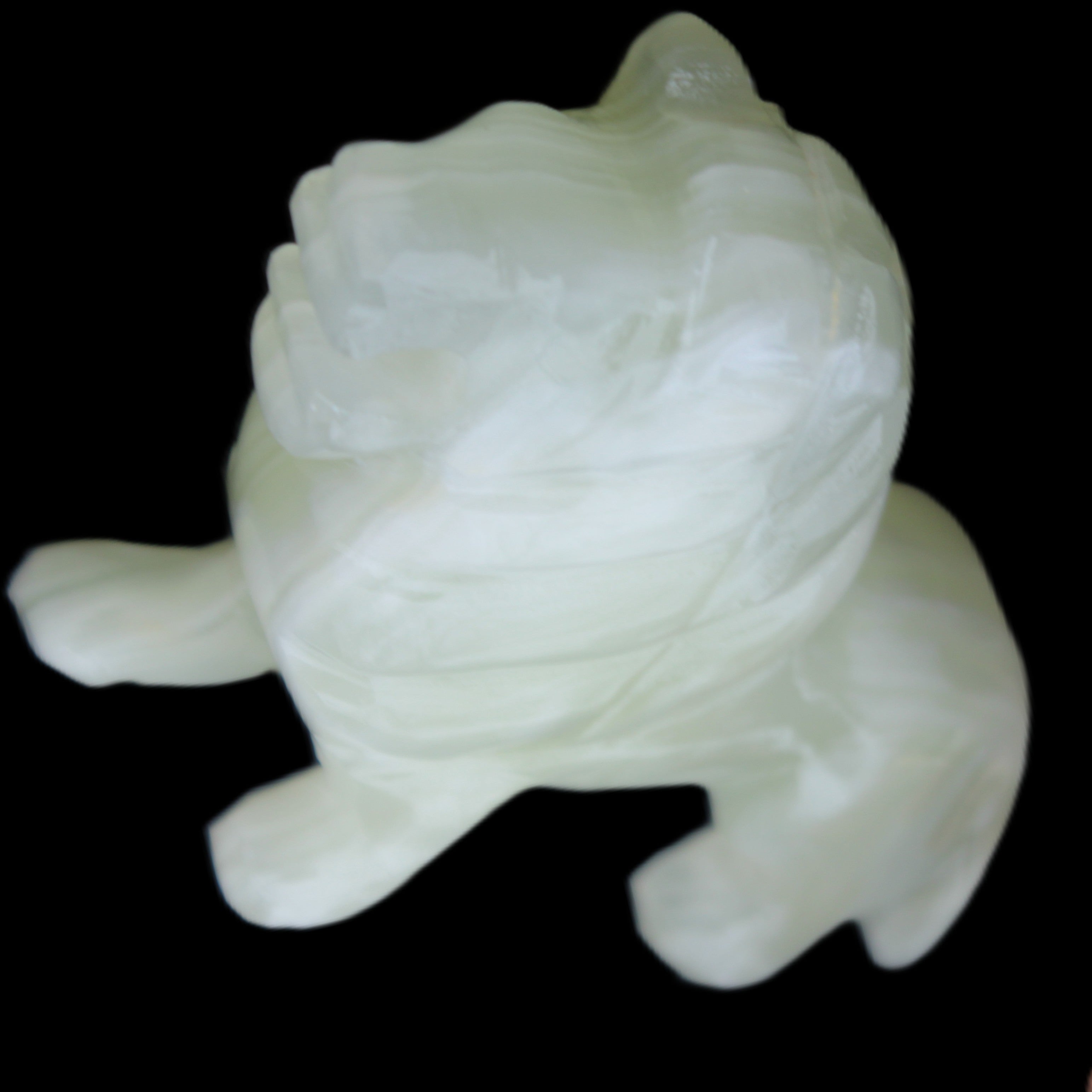 Afghan Jade hand-carved Lion 100*30*77mm 258g in sunlight - Rocks and Things Store