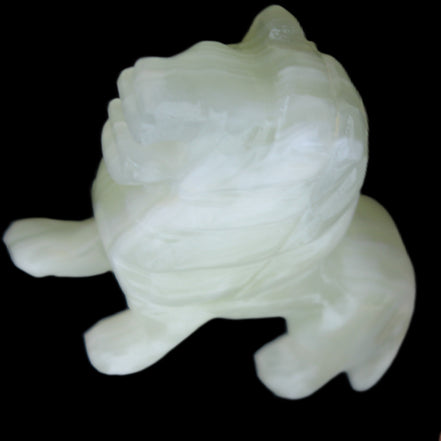 Afghan Jade hand-carved Lion 100*30*77mm 258g in sunlight - Rocks and Things Store