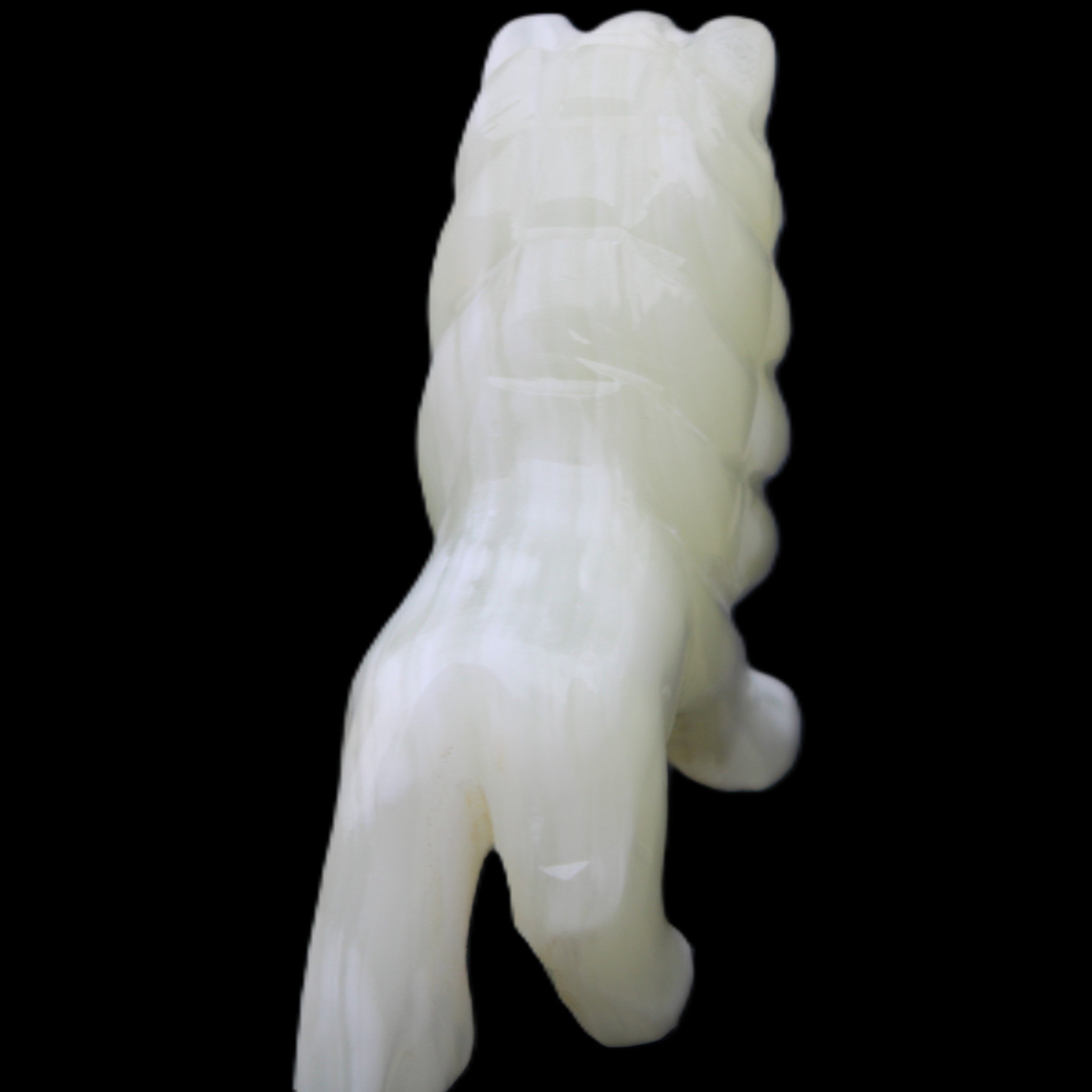 Afghan Jade hand-carved Lion 100*30*77mm 258g in sunlight - Rocks and Things Store