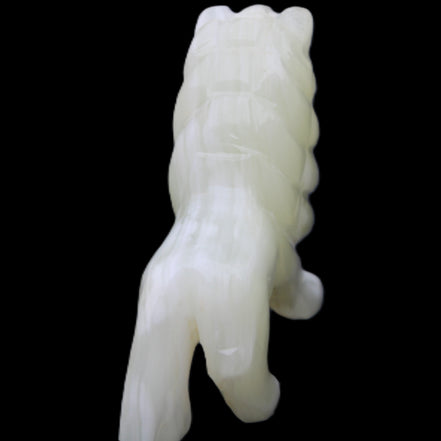 Afghan Jade hand-carved Lion 100*30*77mm 258g in sunlight - Rocks and Things Store