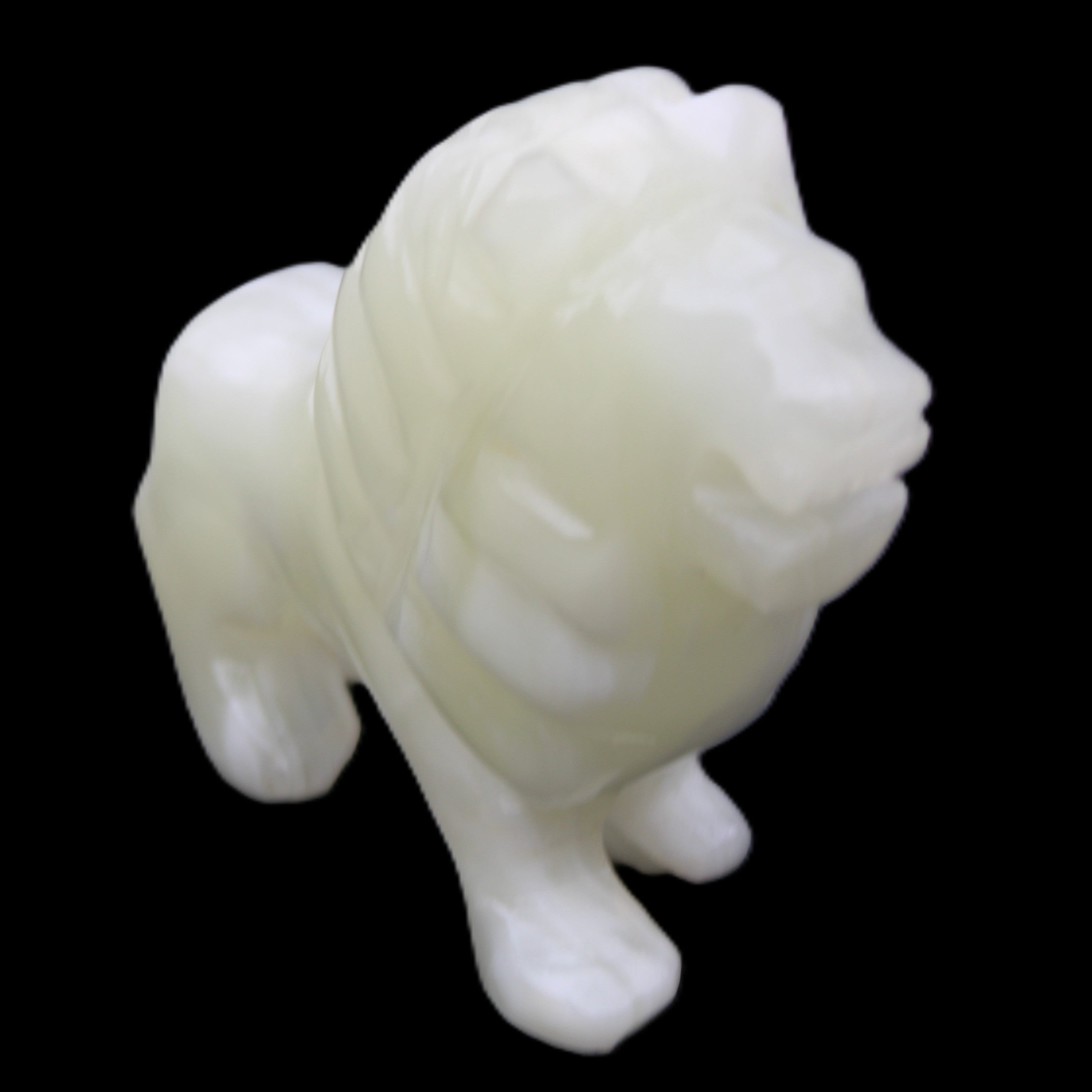 Afghan Jade hand-carved Lion 100*30*77mm 258g in sunlight - Rocks and Things Store