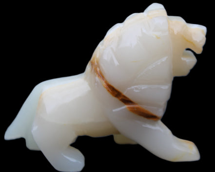 Afghan Jade hand-carved Lion 106*37*79mm 289g in sunlight - Rocks and Things Store