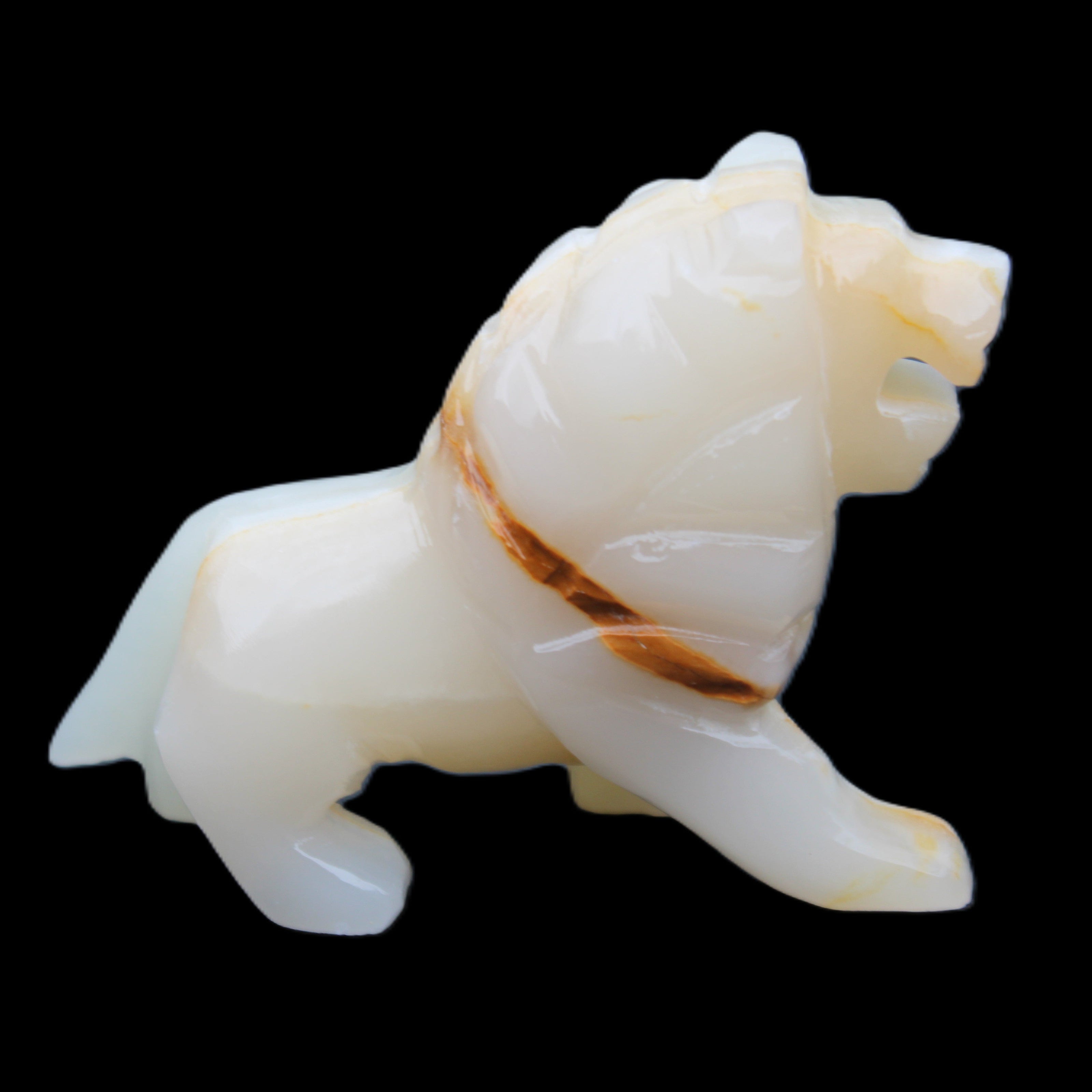 Afghan Jade hand-carved Lion 106*37*79mm 289g in sunlight - Rocks and Things Store