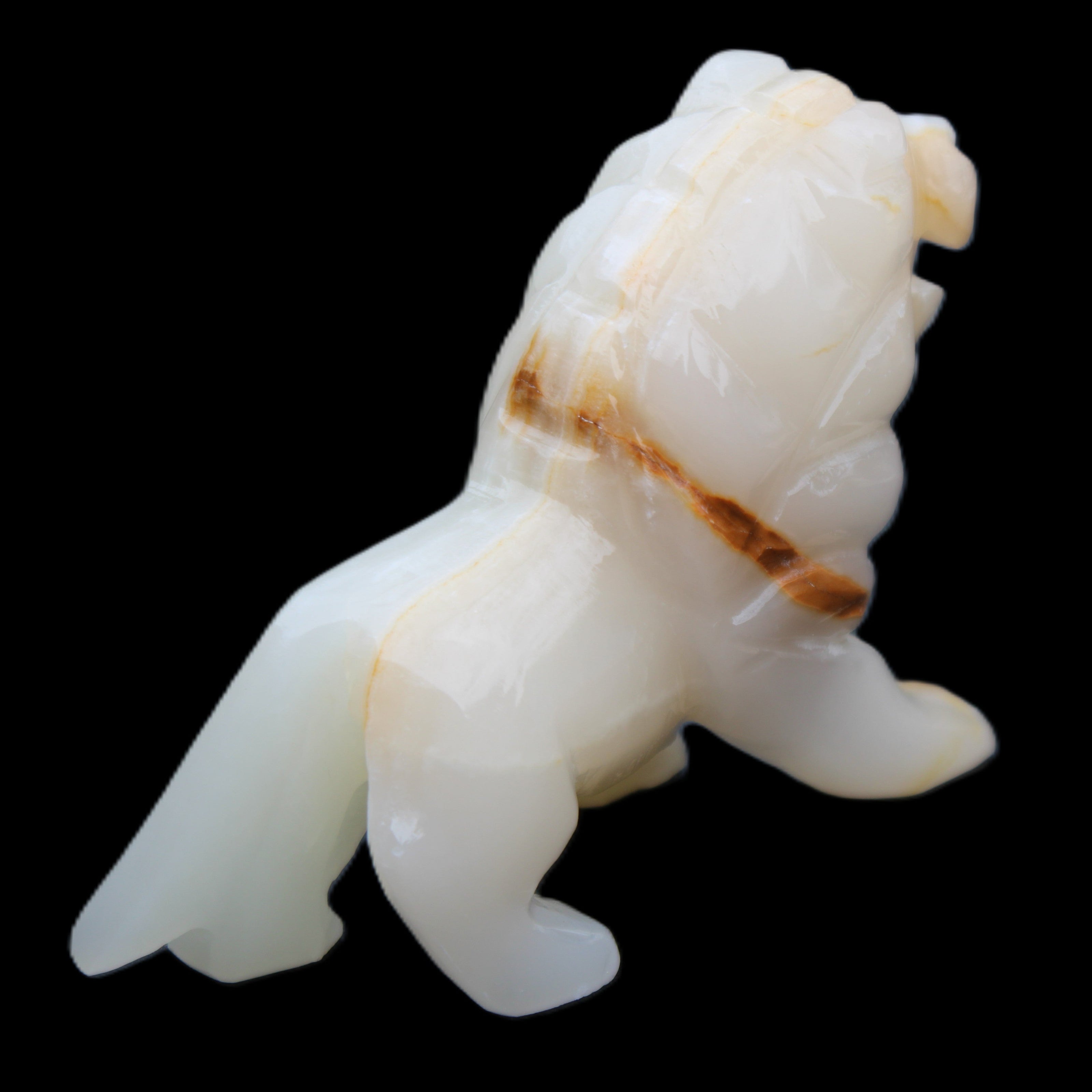 Afghan Jade hand-carved Lion 106*37*79mm 289g in sunlight - Rocks and Things Store