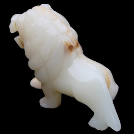 Afghan Jade hand-carved Lion 106*37*79mm 289g in sunlight - Rocks and Things Store
