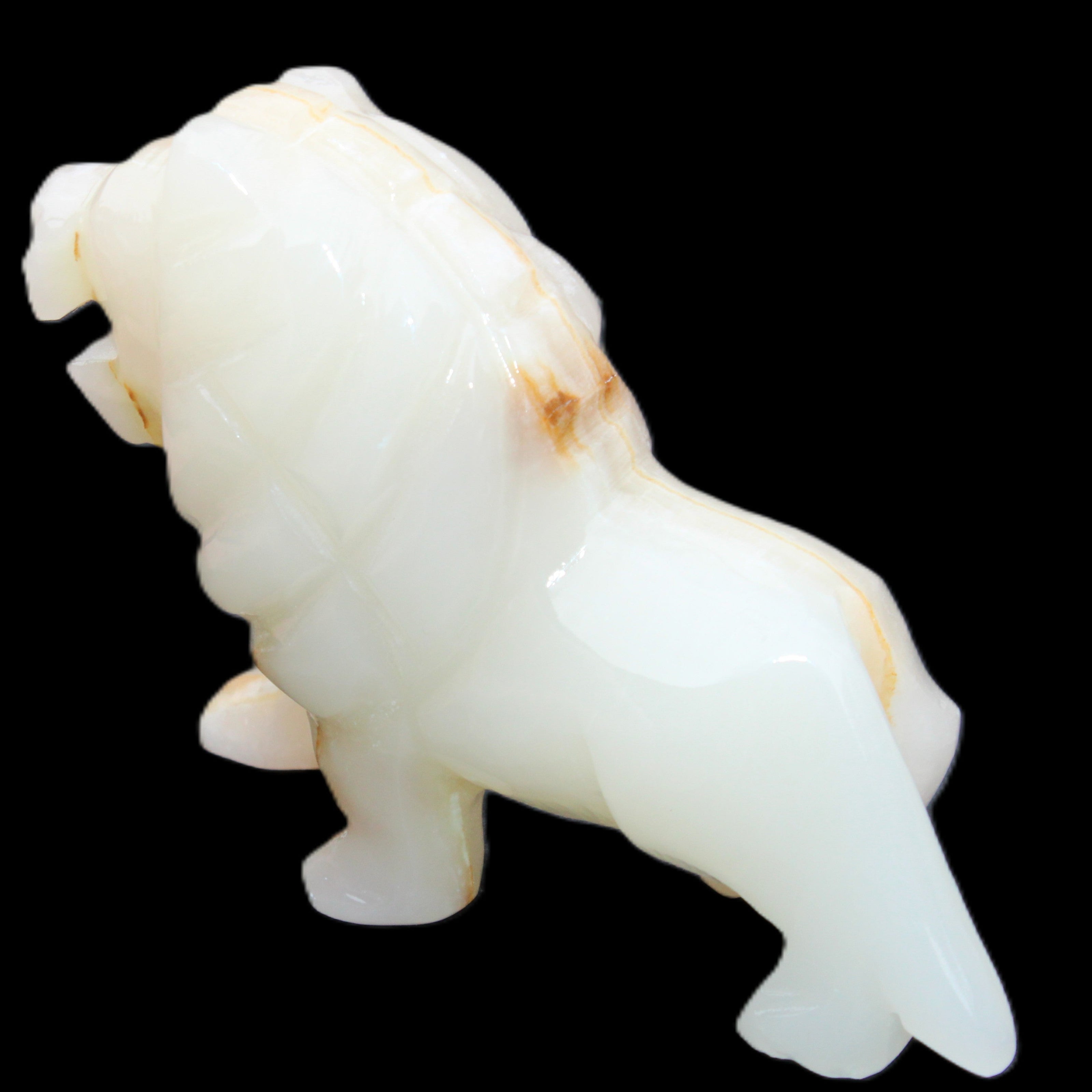 Afghan Jade hand-carved Lion 106*37*79mm 289g in sunlight - Rocks and Things Store