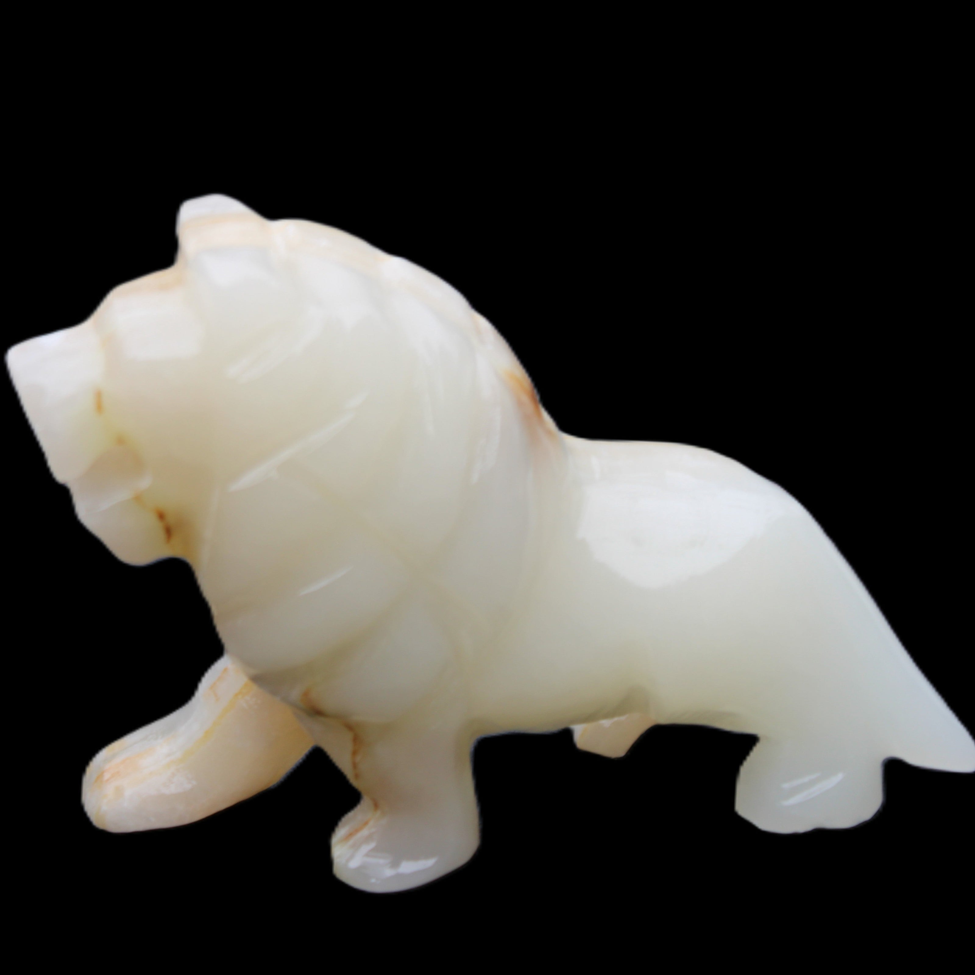 Afghan Jade hand-carved Lion 106*37*79mm 289g in sunlight - Rocks and Things Store