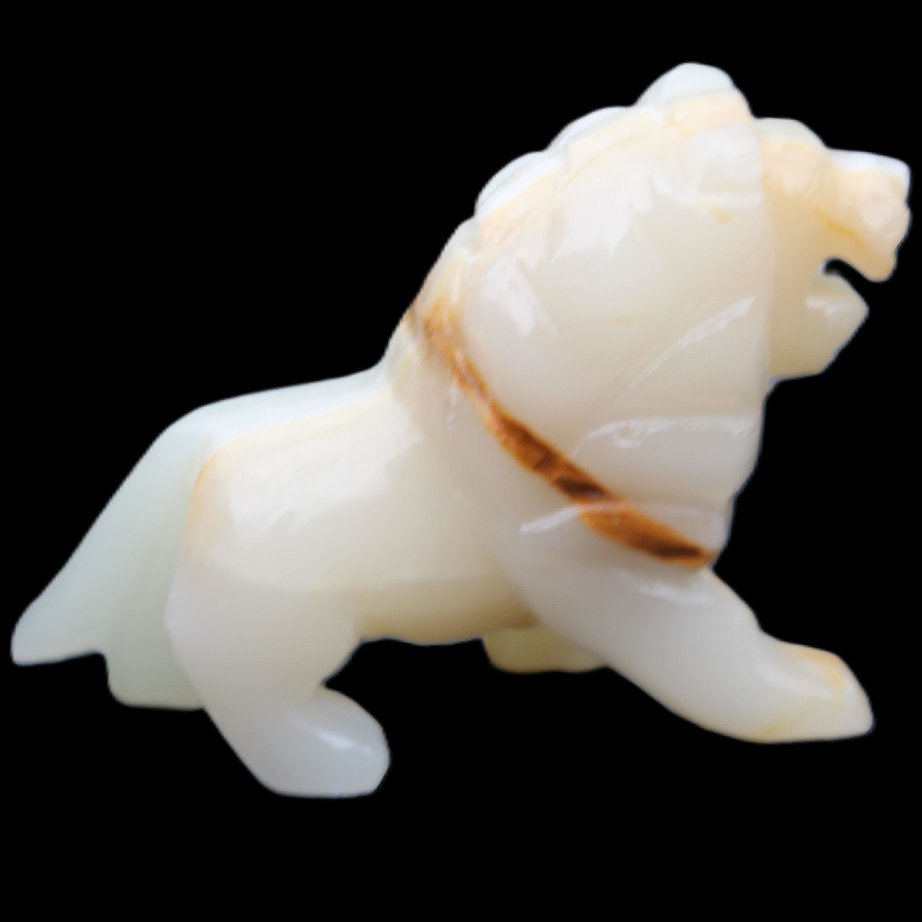 Afghan Jade hand-carved Lion 106*37*79mm 289g in sunlight - Rocks and Things Store