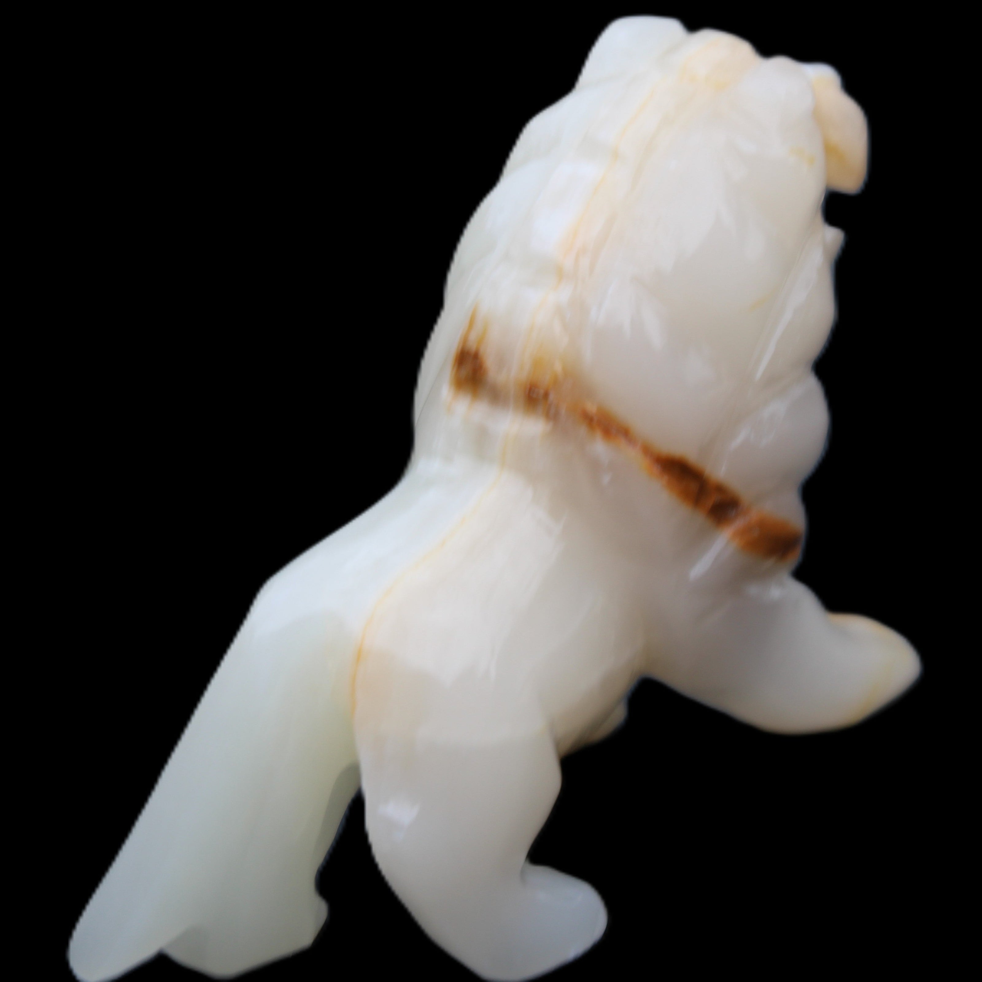 Afghan Jade hand-carved Lion 106*37*79mm 289g in sunlight - Rocks and Things Store