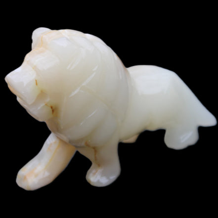 Afghan Jade hand-carved Lion 106*37*79mm 289g in sunlight - Rocks and Things Store