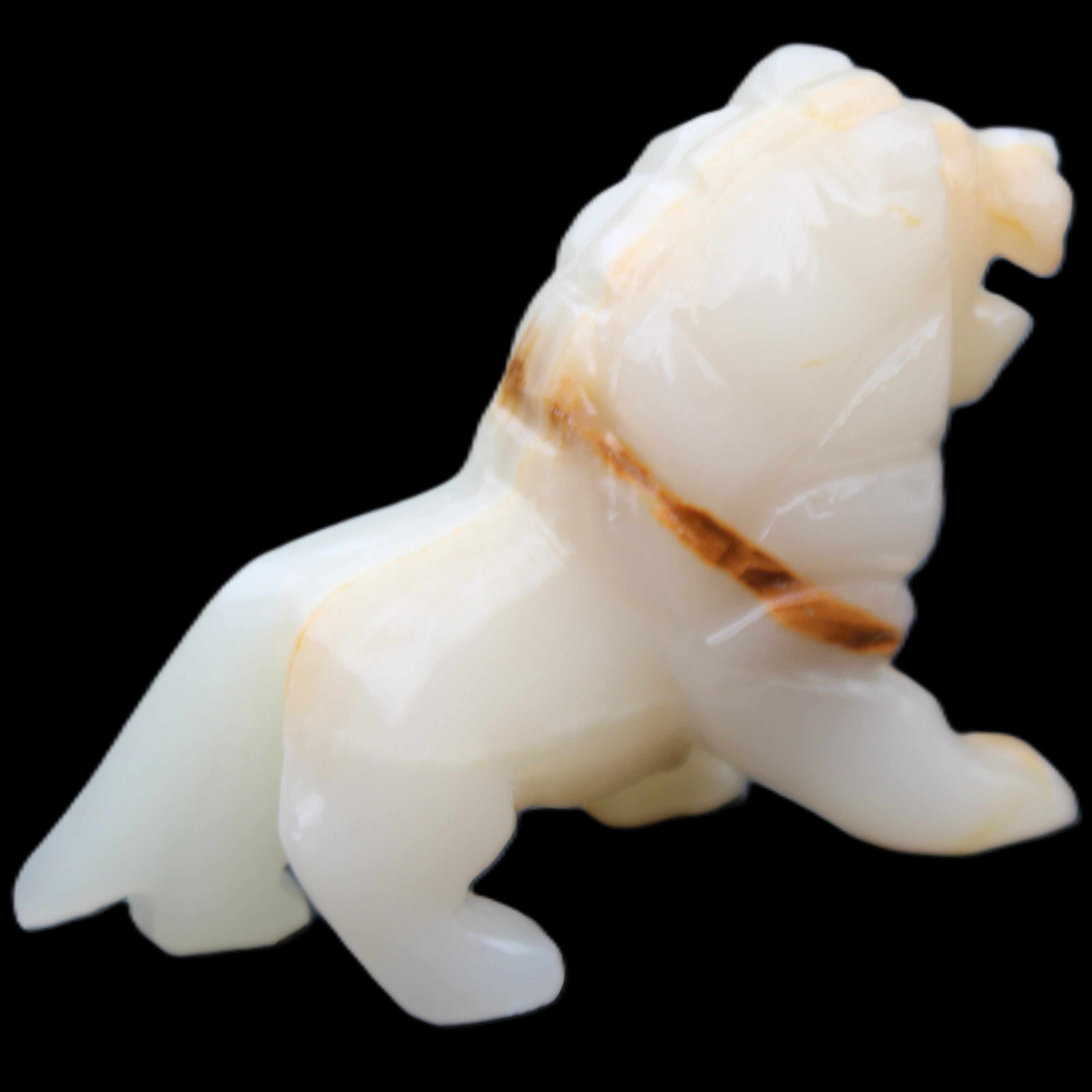 Afghan Jade hand-carved Lion 106*37*79mm 289g in sunlight - Rocks and Things Store