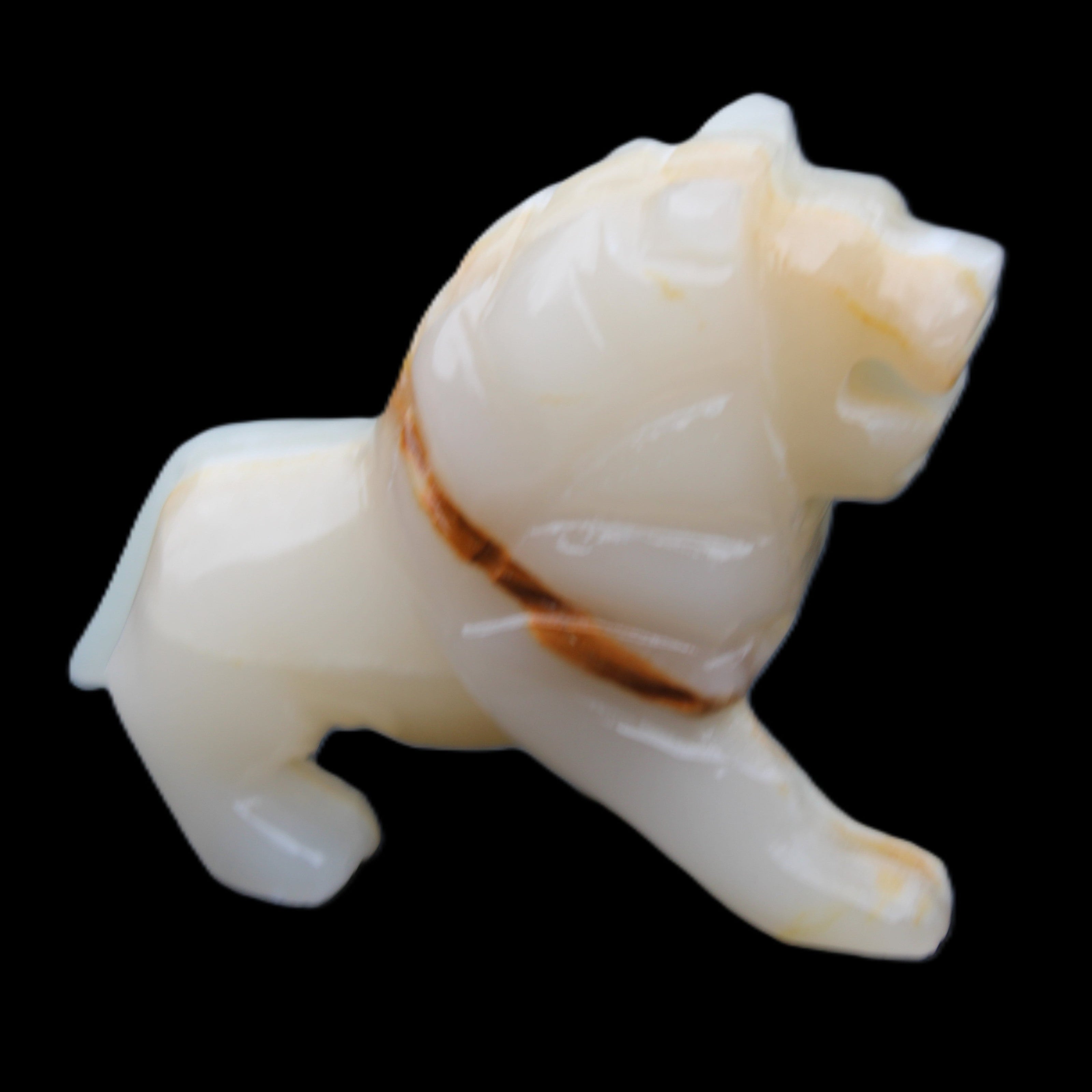 Afghan Jade hand-carved Lion 106*37*79mm 289g in sunlight - Rocks and Things Store