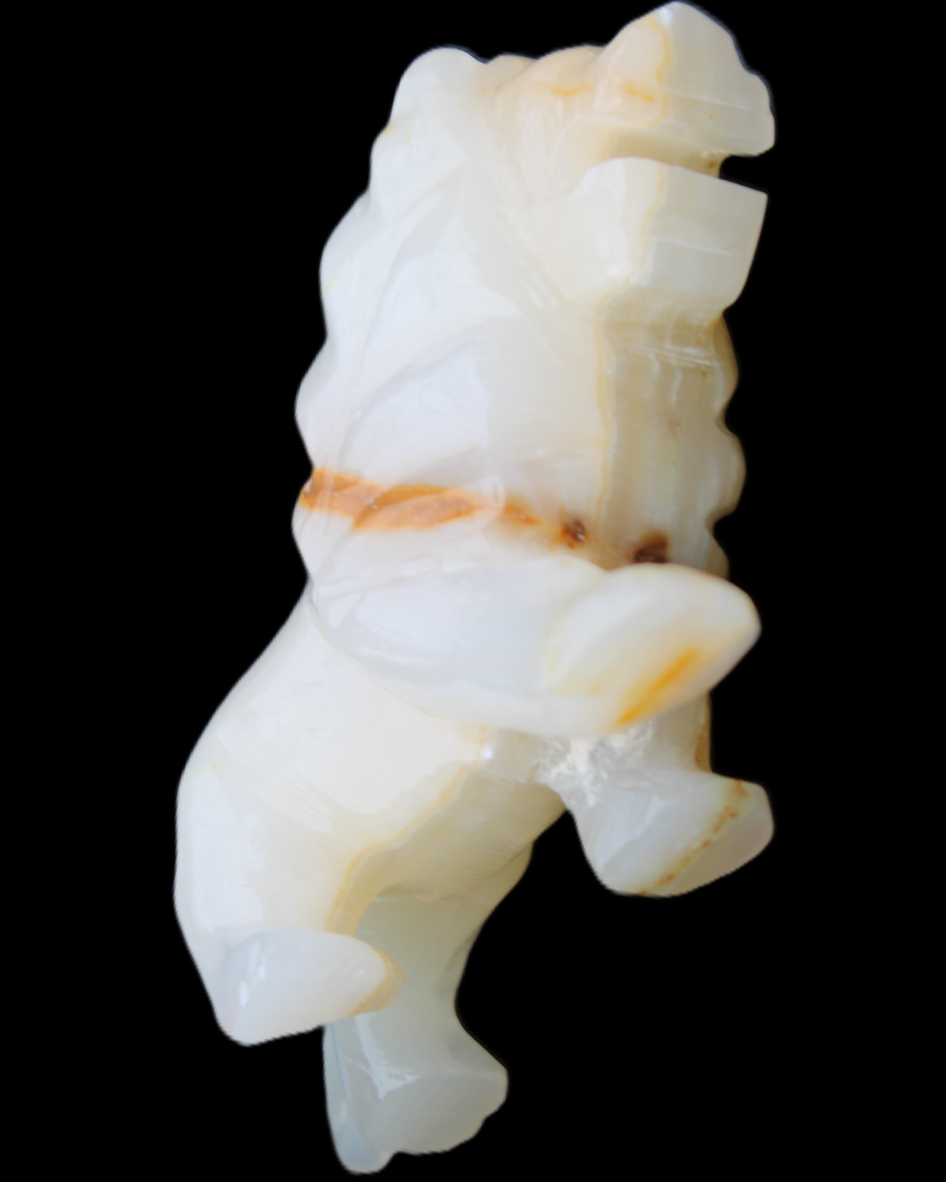 Afghan Jade hand-carved Lion 106*37*79mm 289g in sunlight - Rocks and Things Store