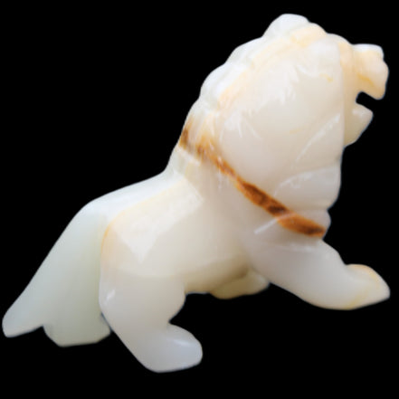 Afghan Jade hand-carved Lion 106*37*79mm 289g in sunlight - Rocks and Things Store