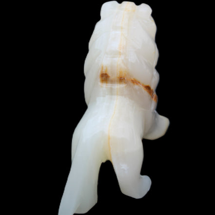 Afghan Jade hand-carved Lion 106*37*79mm 289g in sunlight - Rocks and Things Store