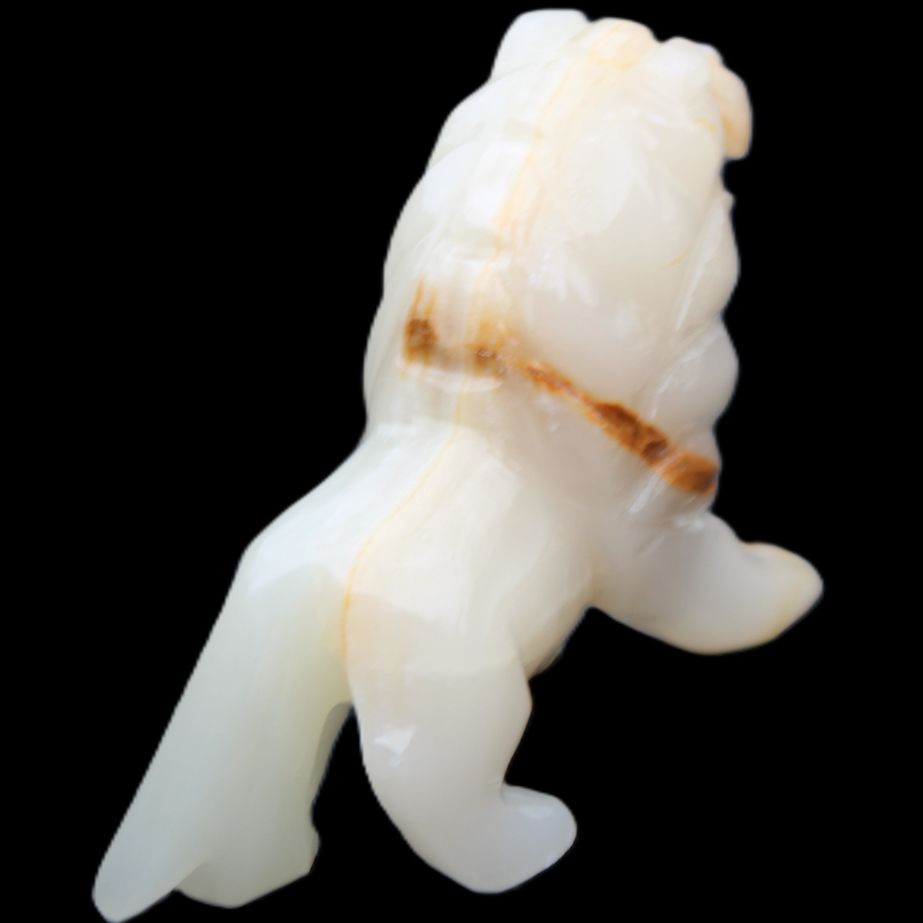 Afghan Jade hand-carved Lion 106*37*79mm 289g in sunlight - Rocks and Things Store