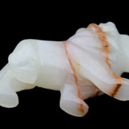 Afghan Jade hand-carved Lion 119*32*76mm 301g in sunlight - Rocks and Things Store