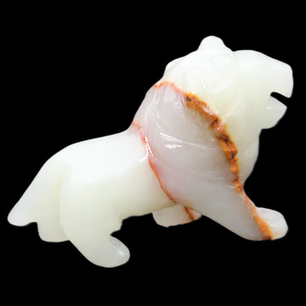 Afghan Jade hand-carved Lion 119*32*76mm 301g in sunlight - Rocks and Things Store