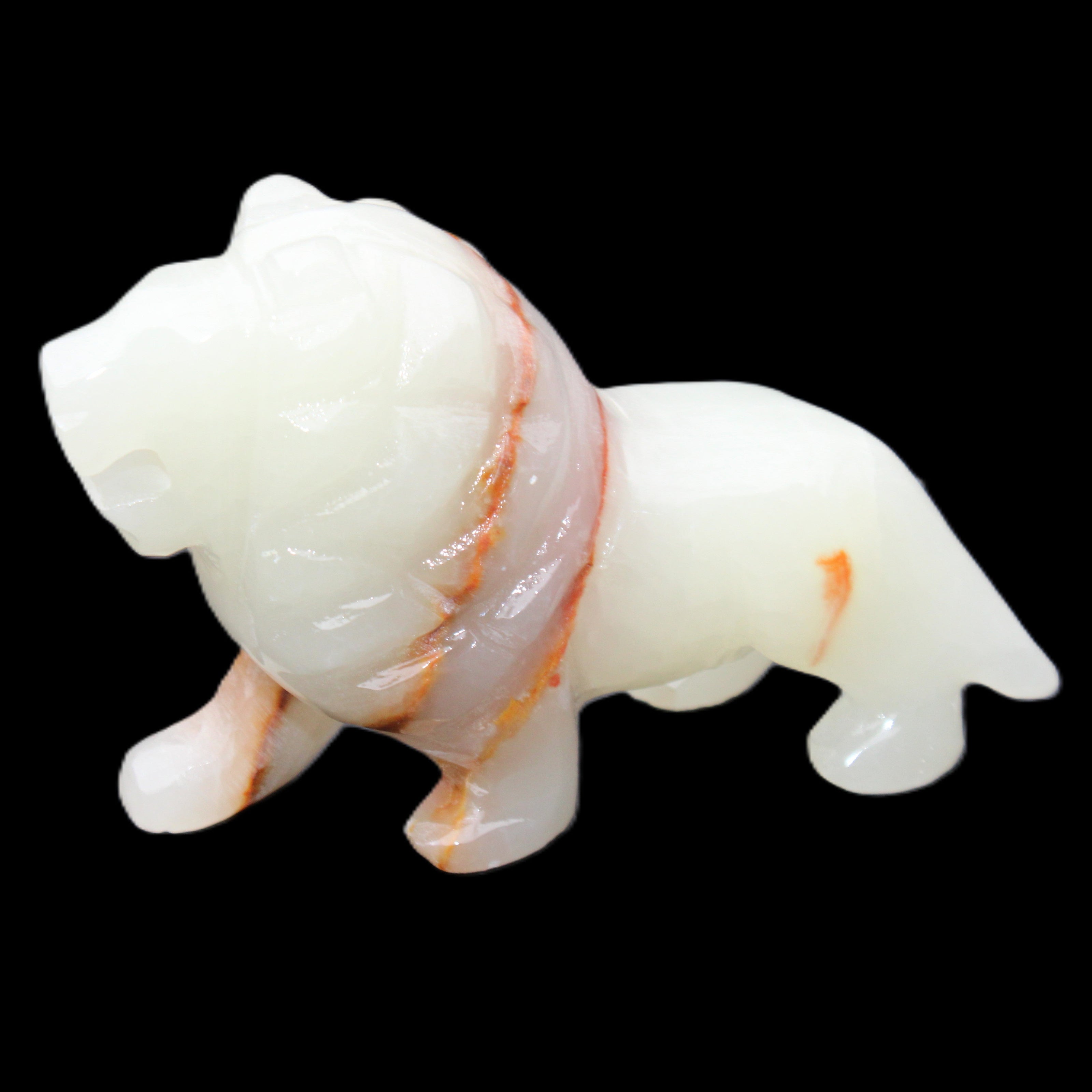 Afghan Jade hand-carved Lion 119*32*76mm 301g in sunlight - Rocks and Things Store