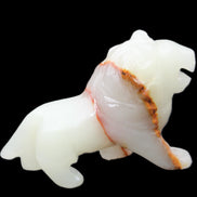 Afghan Jade hand-carved Lion 119*32*76mm 301g in sunlight - Rocks and Things Store
