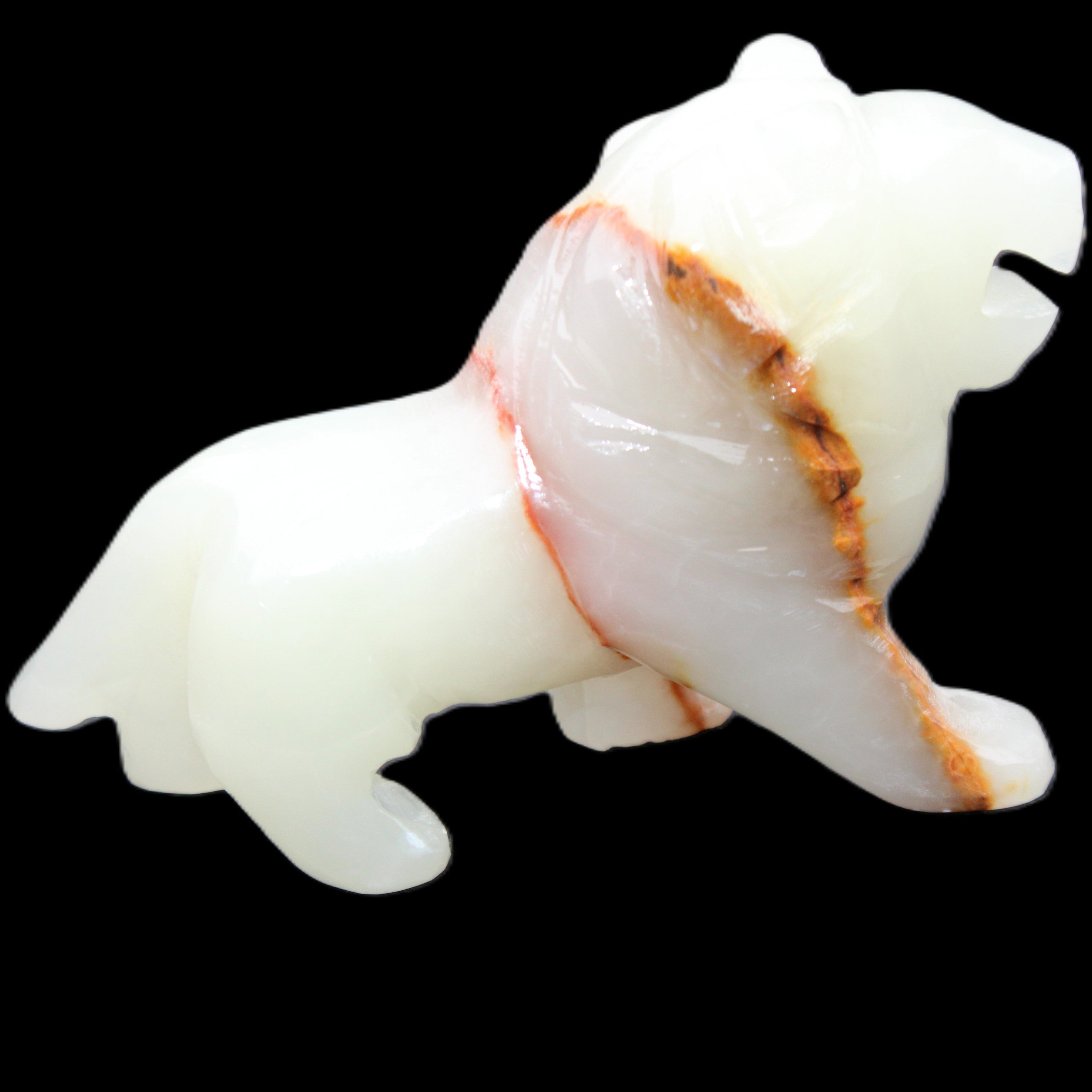 Afghan Jade hand-carved Lion 119*32*76mm 301g in sunlight - Rocks and Things Store