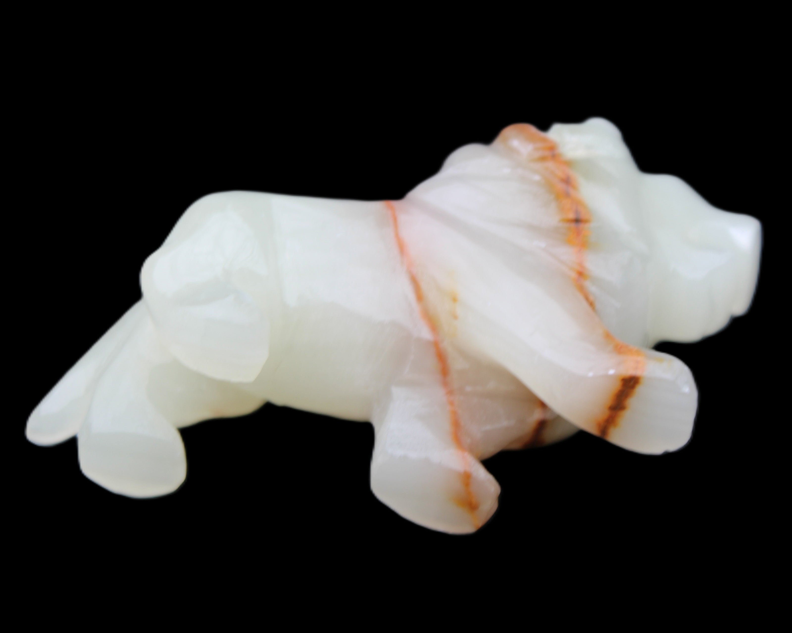 Afghan Jade hand-carved Lion 119*32*76mm 301g in sunlight - Rocks and Things Store