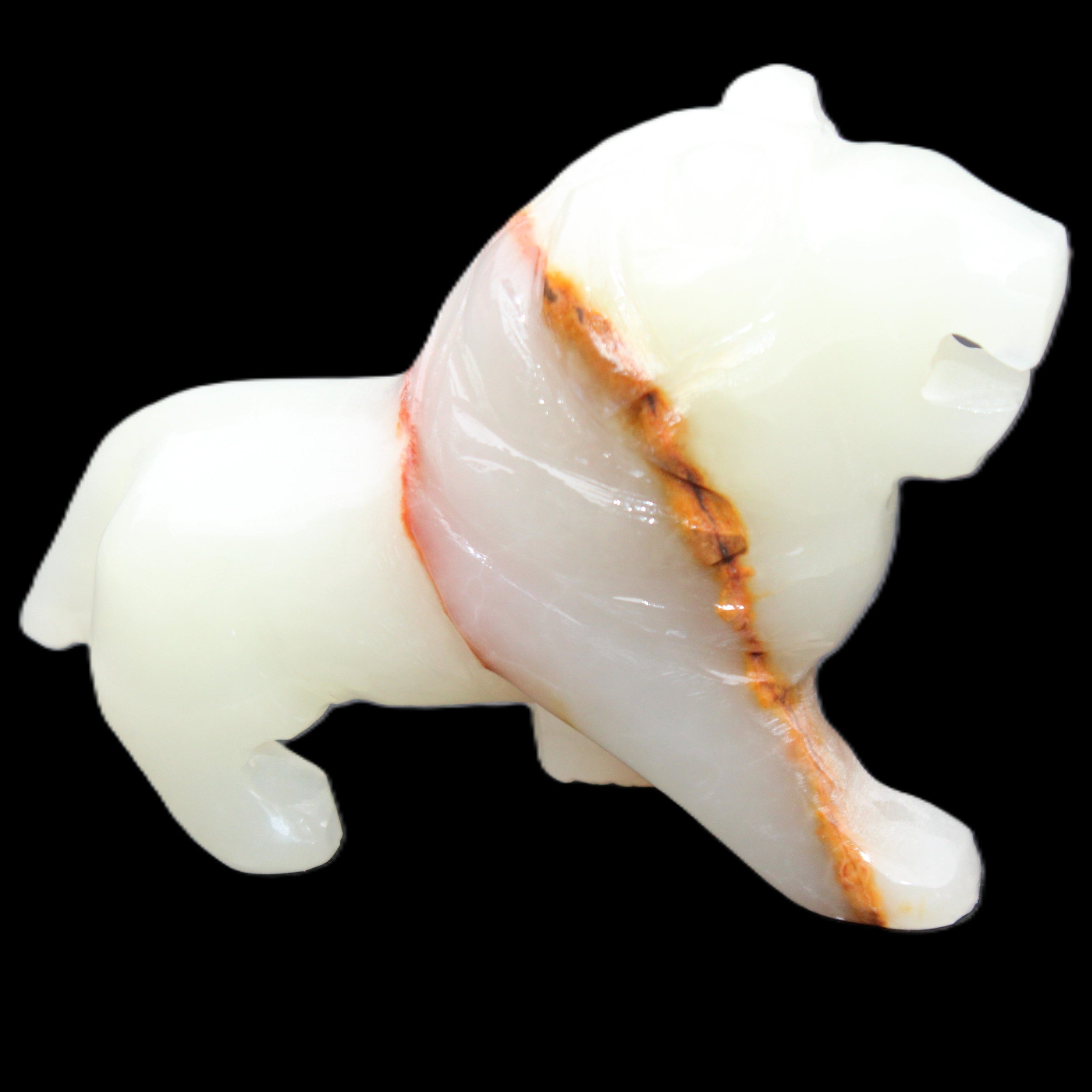 Afghan Jade hand-carved Lion 119*32*76mm 301g in sunlight - Rocks and Things Store