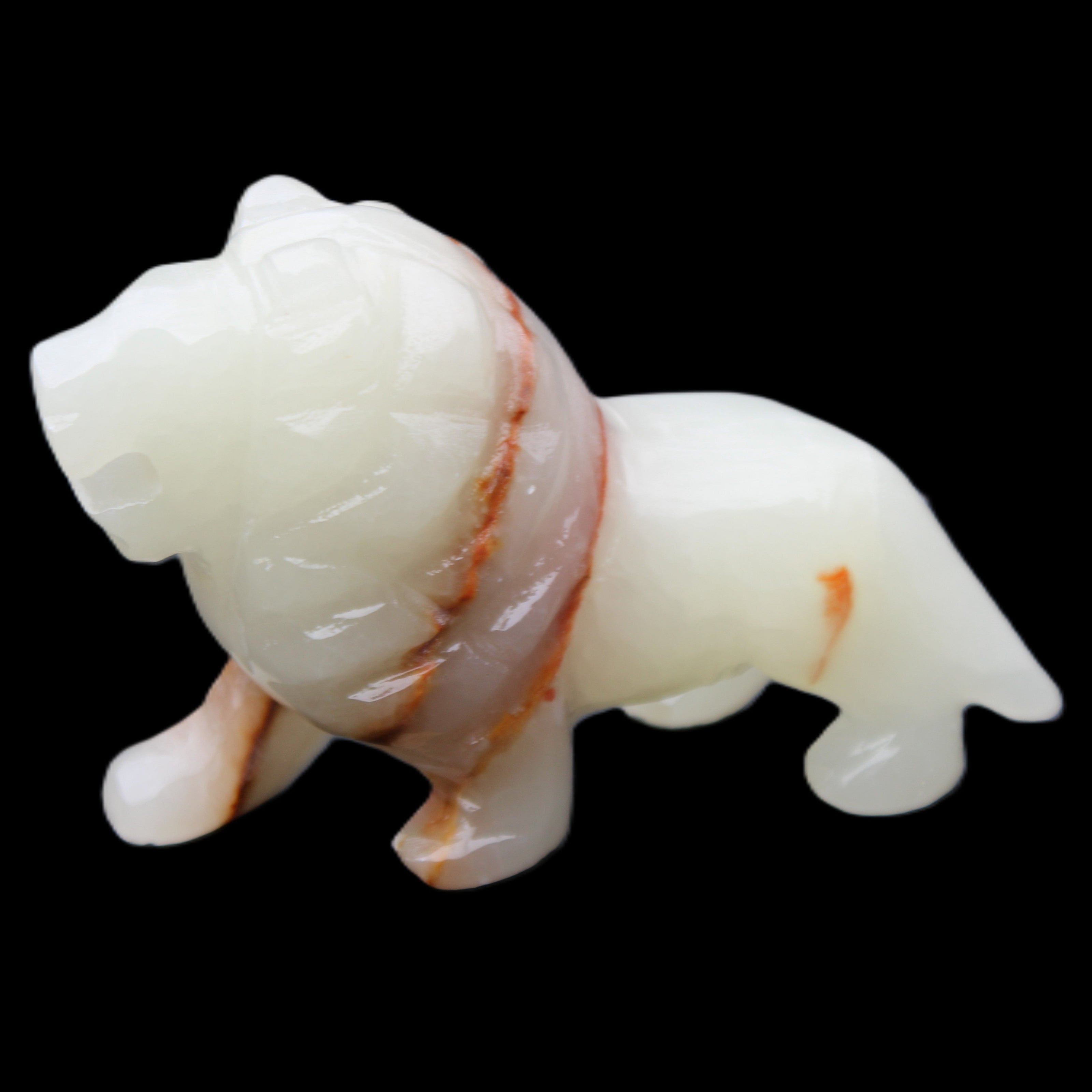 Afghan Jade hand-carved Lion 119*32*76mm 301g in sunlight - Rocks and Things Store