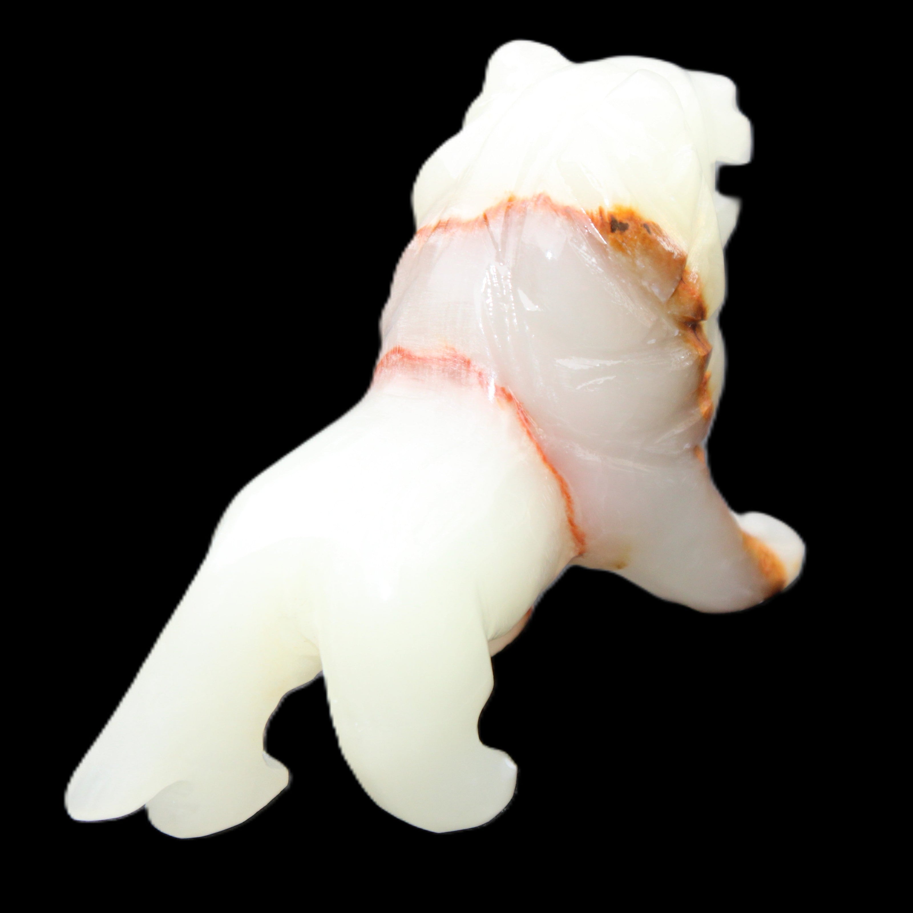 Afghan Jade hand-carved Lion 119*32*76mm 301g in sunlight - Rocks and Things Store