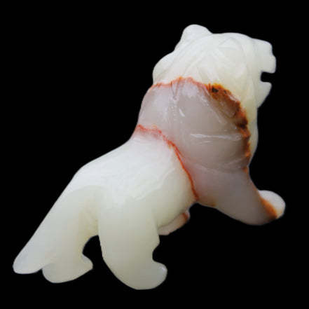 Afghan Jade hand-carved Lion 119*32*76mm 301g in sunlight - Rocks and Things Store