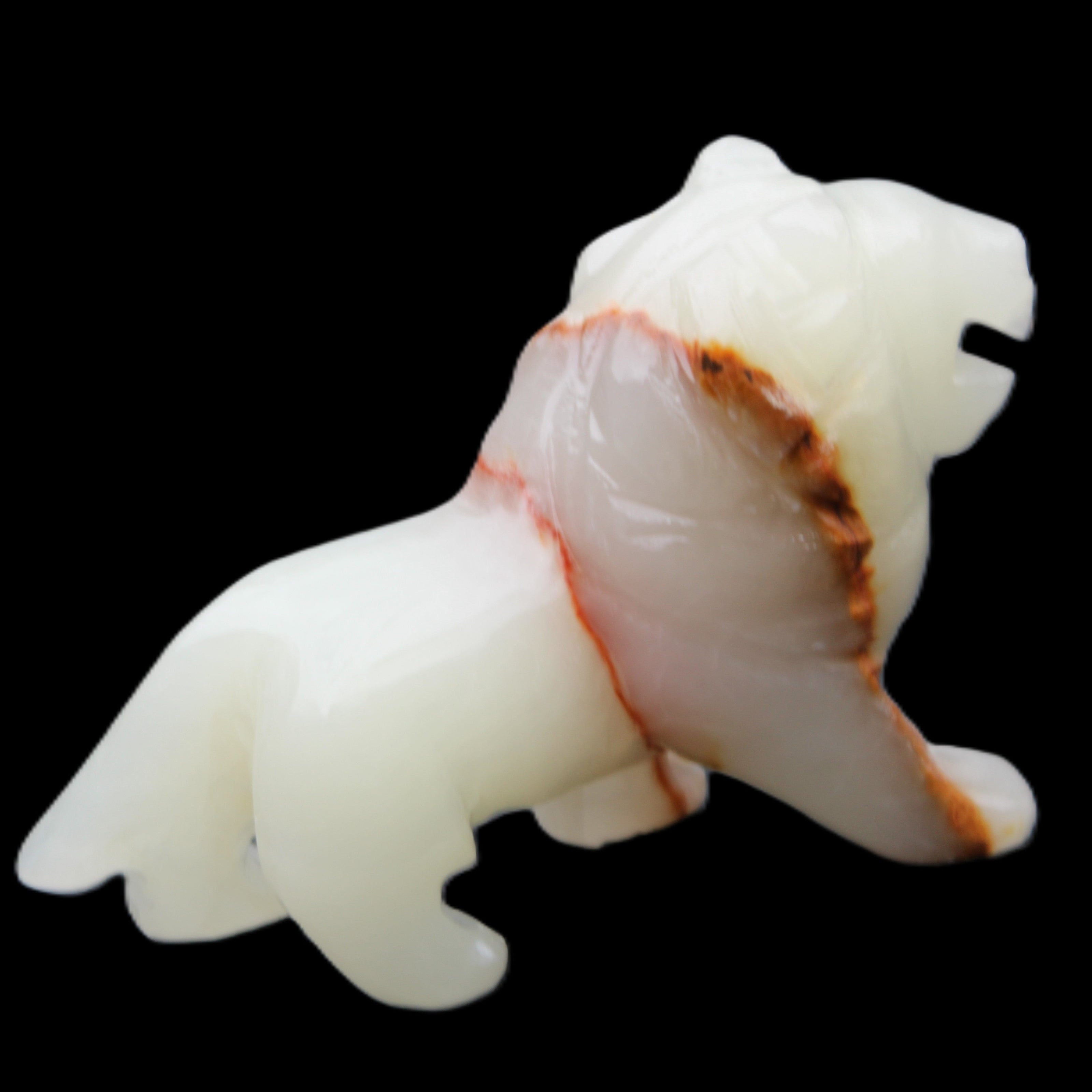 Afghan Jade hand-carved Lion 119*32*76mm 301g in sunlight - Rocks and Things Store