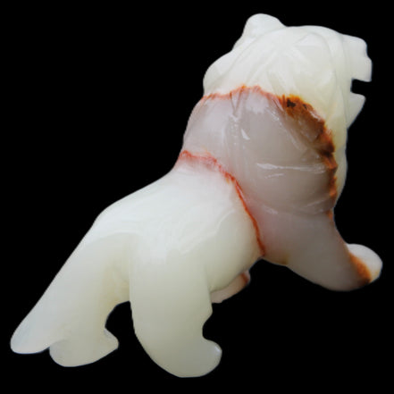 Afghan Jade hand-carved Lion 119*32*76mm 301g in sunlight - Rocks and Things Store