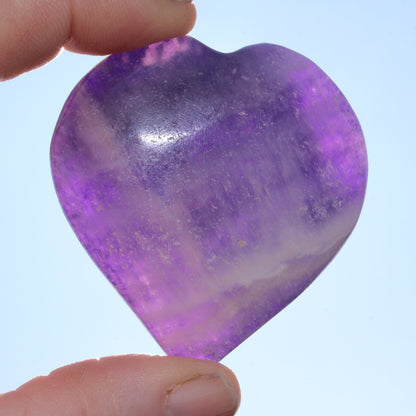 Fluorite purple haze heart 98g