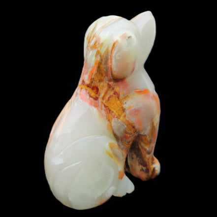 Afghan Jade hand-carved Dog 74*35*105mm 426g in sunlight - Rocks and Things Store