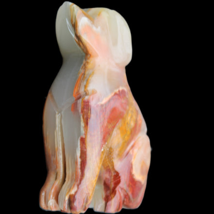 Afghan Jade hand-carved Dog 74*35*105mm 426g in sunlight - Rocks and Things Store