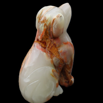 Afghan Jade hand-carved Dog 74*35*105mm 426g in sunlight - Rocks and Things Store