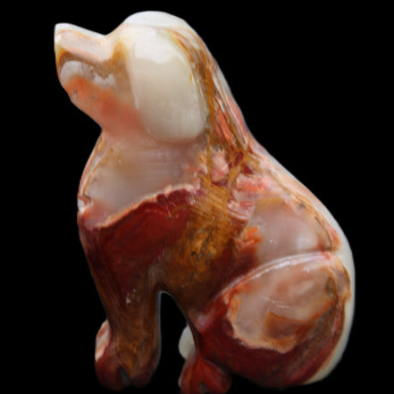 Afghan Jade hand-carved Dog 74*35*105mm 426g in sunlight - Rocks and Things Store