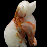 Afghan Jade hand-carved Dog 74*35*105mm 426g in sunlight - Rocks and Things Store