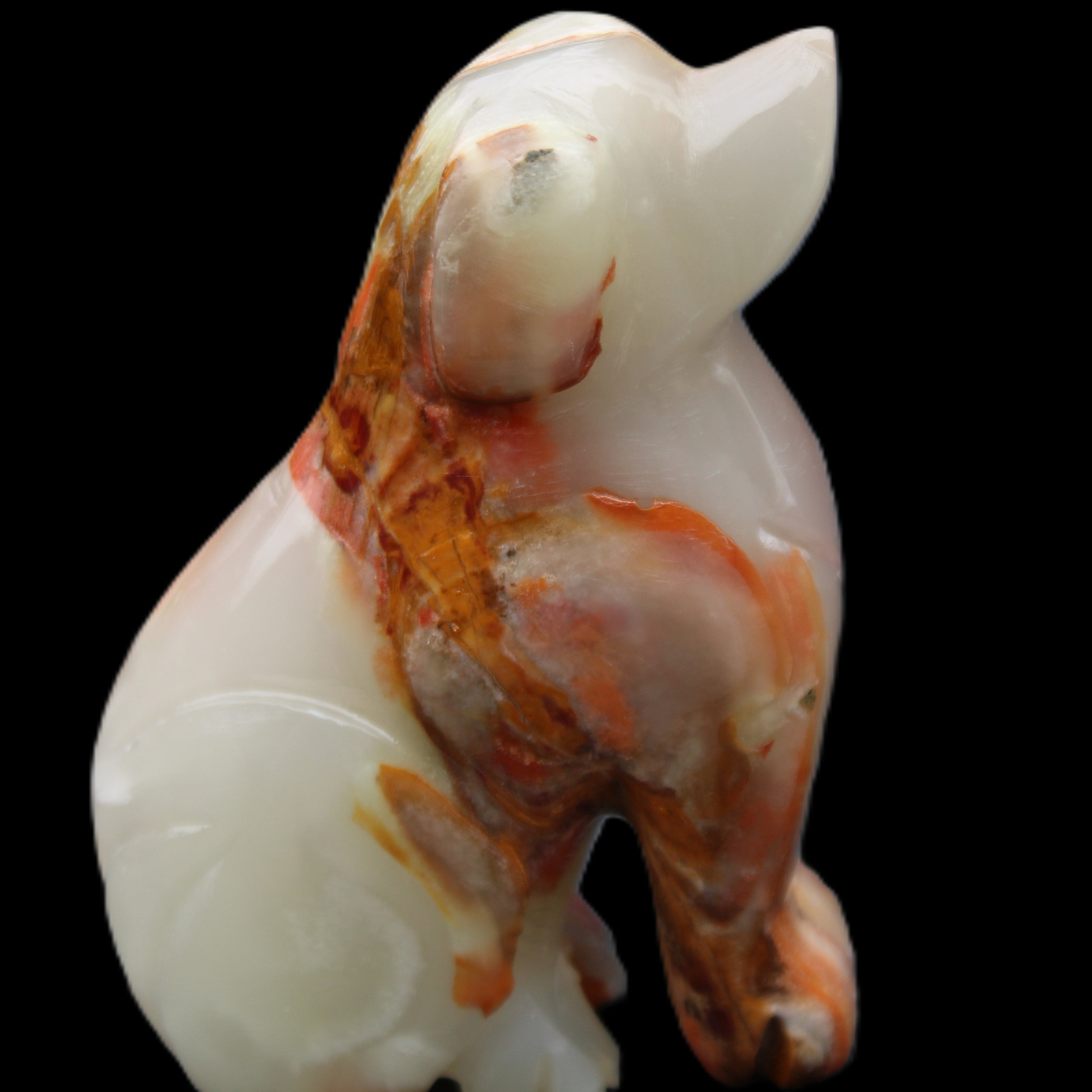 Afghan Jade hand-carved Dog 74*35*105mm 426g in sunlight - Rocks and Things Store