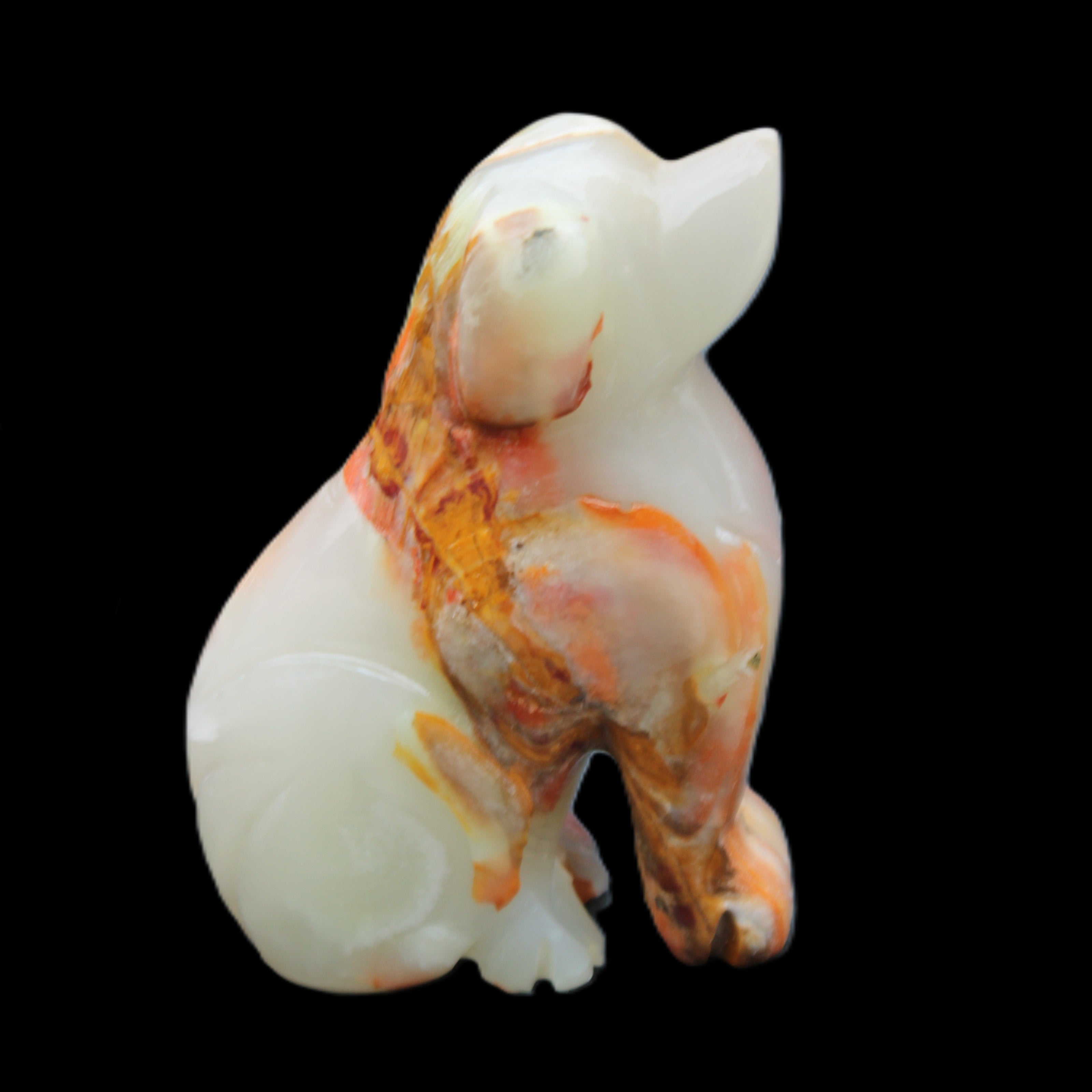 Afghan Jade hand-carved Dog 74*35*105mm 426g in sunlight - Rocks and Things Store