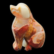 Afghan Jade hand-carved Dog 74*35*105mm 426g in sunlight - Rocks and Things Store