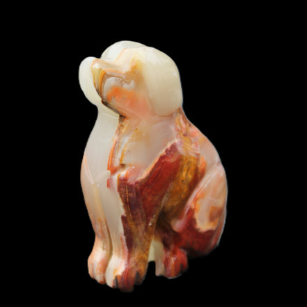 Afghan Jade hand-carved Dog 74*35*105mm 426g in sunlight - Rocks and Things Store