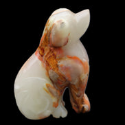 Afghan Jade hand-carved Dog 74*35*105mm 426g in sunlight - Rocks and Things Store