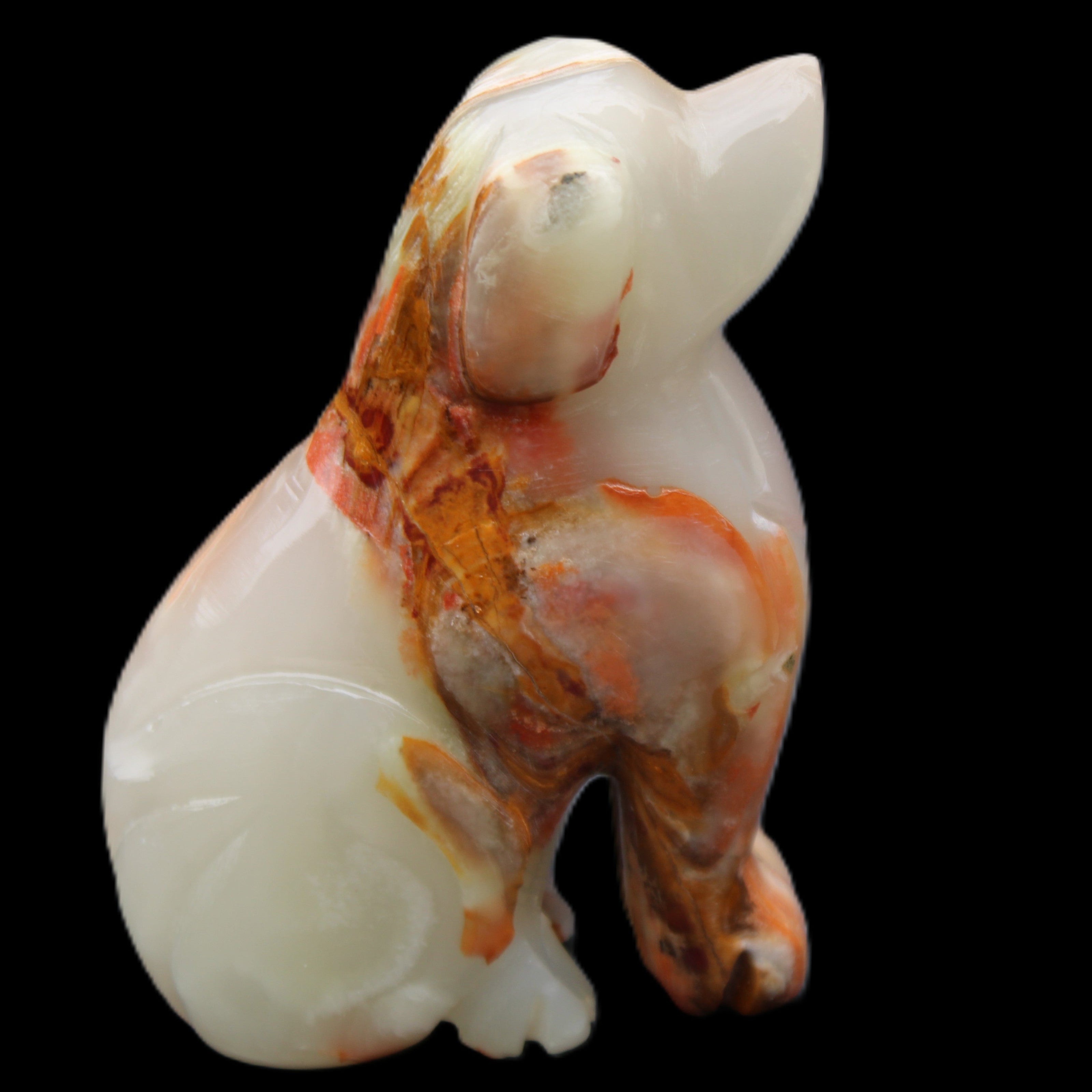 Afghan Jade hand-carved Dog 74*35*105mm 426g in sunlight - Rocks and Things Store