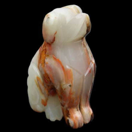 Afghan Jade hand-carved Dog 74*35*105mm 426g in sunlight - Rocks and Things Store
