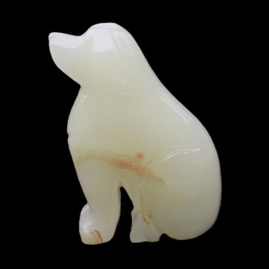 Afghan Jade hand-carved Dog 67*32*100mm 344g in sunlight - Rocks and Things Store