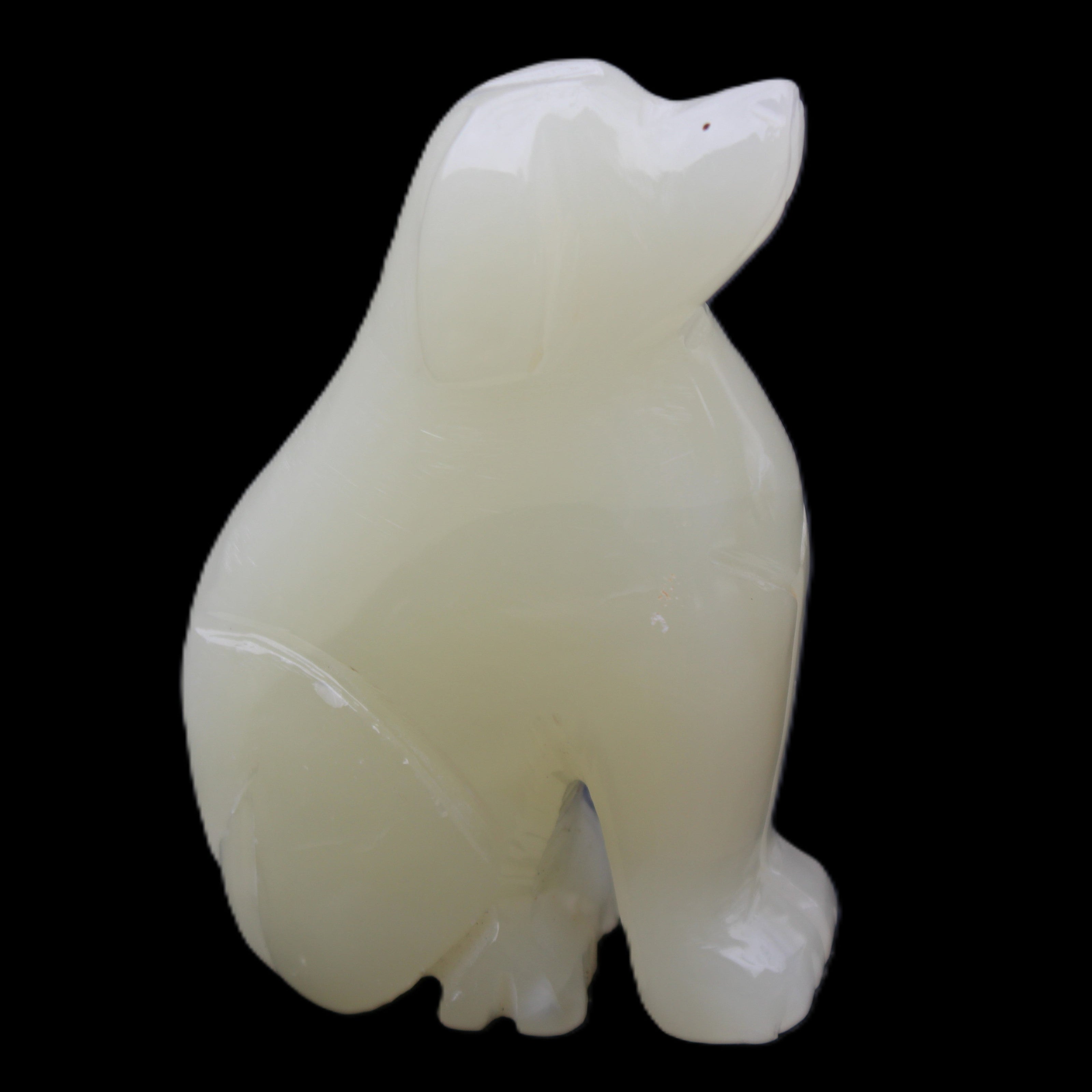 Afghan Jade hand-carved Dog 67*32*100mm 344g in sunlight - Rocks and Things Store