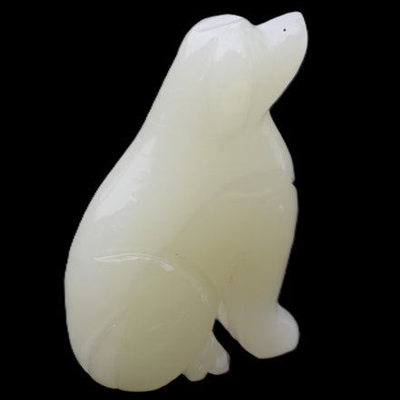 Afghan Jade hand-carved Dog 67*32*100mm 344g in sunlight - Rocks and Things Store