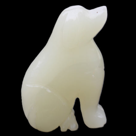 Afghan Jade hand-carved Dog 67*32*100mm 344g in sunlight - Rocks and Things Store