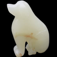 Afghan Jade hand-carved Dog 67*32*100mm 344g in sunlight - Rocks and Things Store